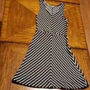 Banana Republic Chevron Striped Fit & Flare Dress